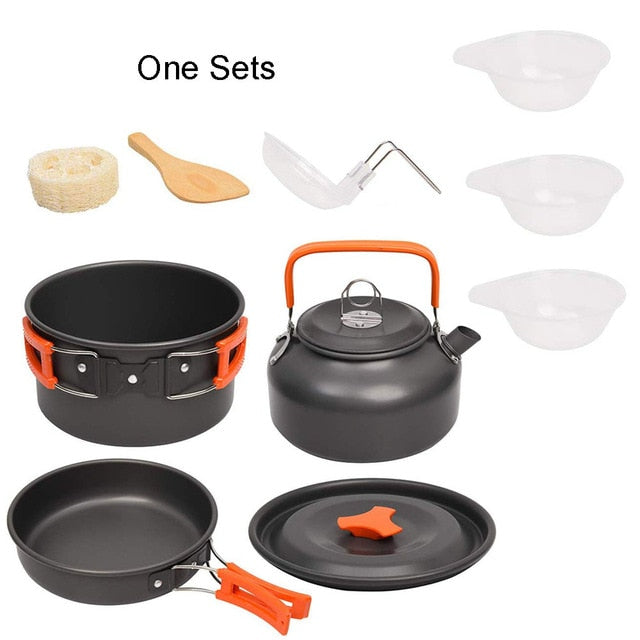 Camping Componentes Kit de utensilios de cocina para acampar